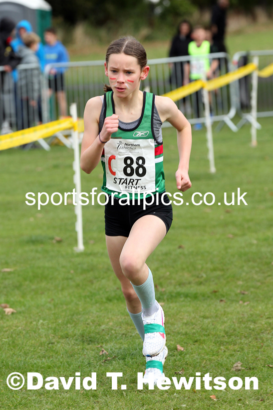 Girls under-13s Northern Cross Country Relays, Graves Park, Sheffield. Photo: David T. Hewitson/Sports for All Pics